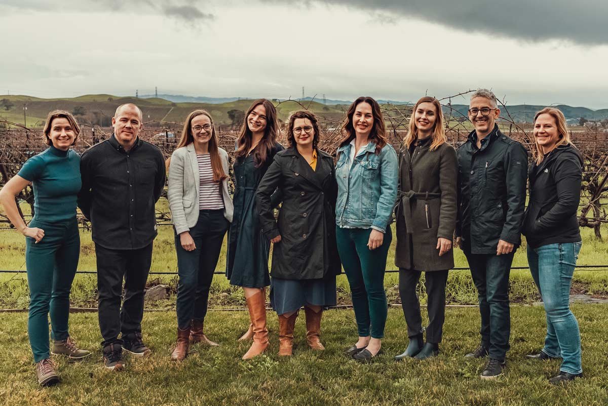 Wine Folly team in California in Livermore Valley in January 2023